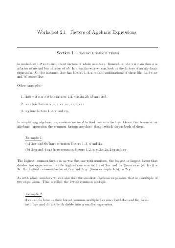2.1 Economics Worksheet Answers together with Worksheet 1 2 Factorization Of Integers