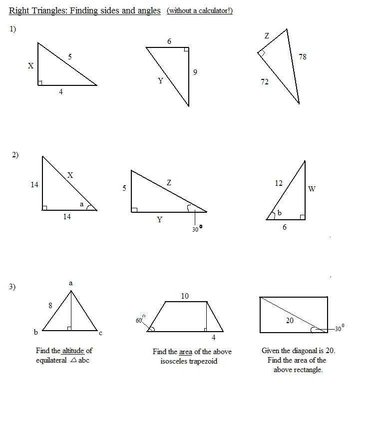 2 8b Angles Of Triangles Worksheet Answers with Special Right Triangles Worksheet