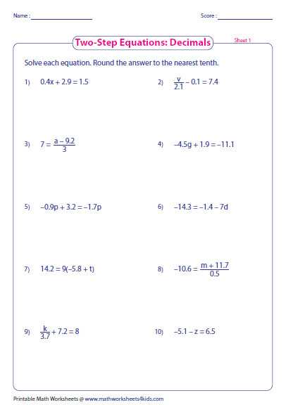 2 Step Equations Worksheets with Answers Along with solving Multi Step Equations Worksheet