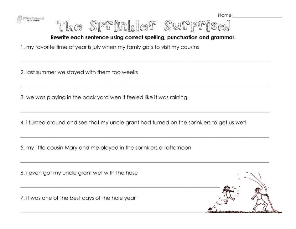 2nd Grade Grammar Worksheets Pdf together with Kids Free English Grammar Worksheets for Grade 2 the Sprinkler
