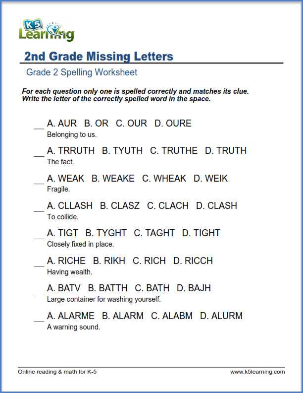 2nd Grade Spelling Worksheets Pdf as Well as 2nd Grade Spelling Worksheets for All