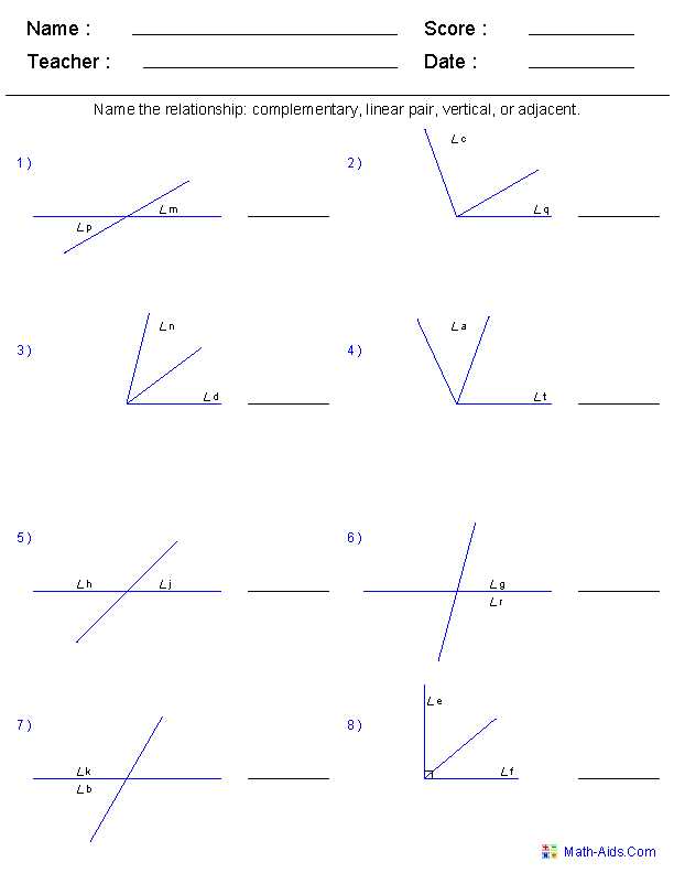 3 1 Lines and Angles Worksheet Answers with Geometry Worksheets
