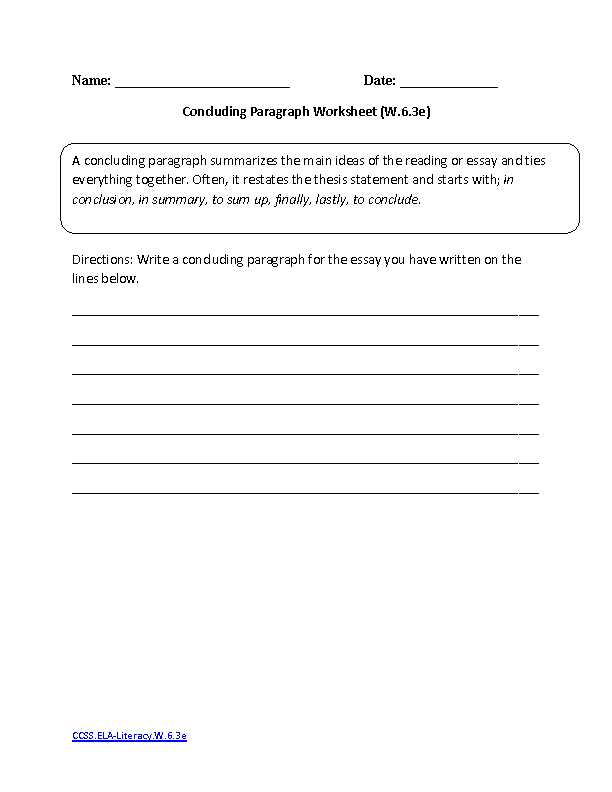 3rd Grade Paragraph Writing Worksheets and Language Arts Mon Core Worksheets Worksheets for All