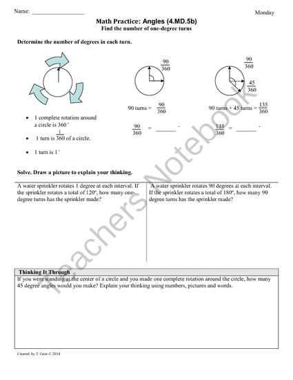 4 2 Skills Practice Angles Of Triangles Worksheet Answers or 4 Md 5b Angles Part 2 4th Grade Mon Core Math Worksheets From