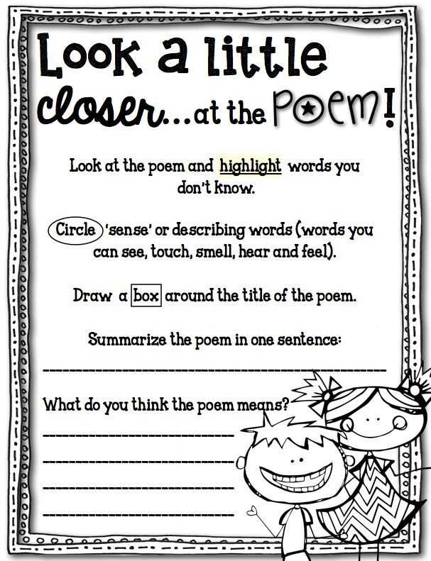 4th Grade Poetry Worksheets and 9 Best Poetry Lessons Images On Pinterest