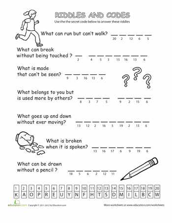 6th Grade Brain Teasers Worksheets as Well as Riddles and Codes 2
