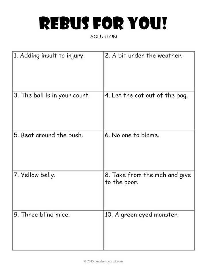 6th Grade Brain Teasers Worksheets together with Rebus Worksheet 3