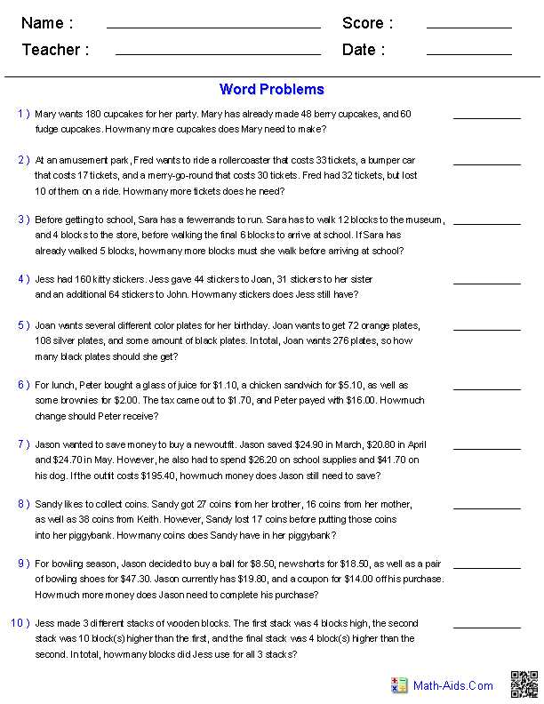 6th Grade Math Word Problems Worksheets as Well as Fourth Grade Math Word Problems Worksheets Worksheets for All