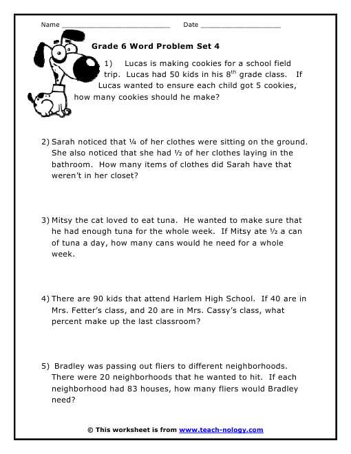 6th Grade Word Problems Worksheet and Fascinating Maths Worksheets Year 6 Word Problems Collections