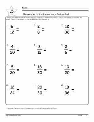 7th Grade Fractions Worksheets as Well as 9 Worksheets On Simplifying Fractions for 6th Graders