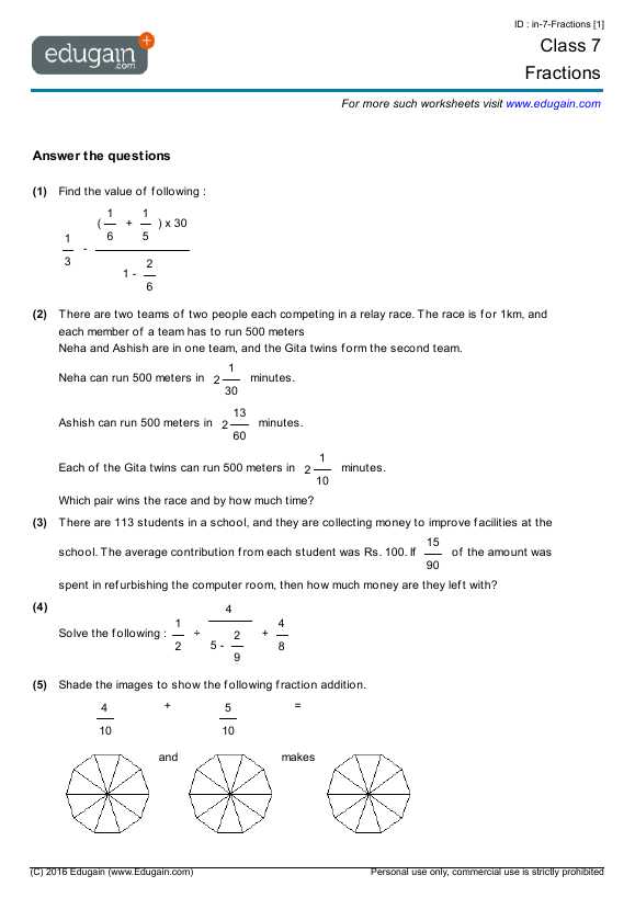 7th Grade Fractions Worksheets as Well as Interesting Maths Worksheets Grade 1 Australia Year 7 Math