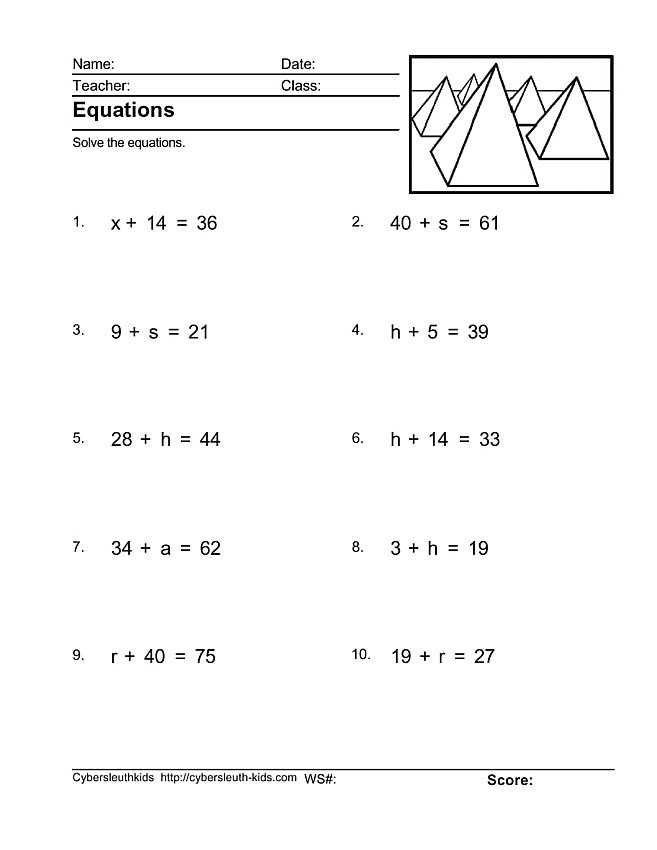 8th Grade Algebra Worksheets Along with Charming Grade 8 Math Equations Inspiration Worksheet Year 8 Maths