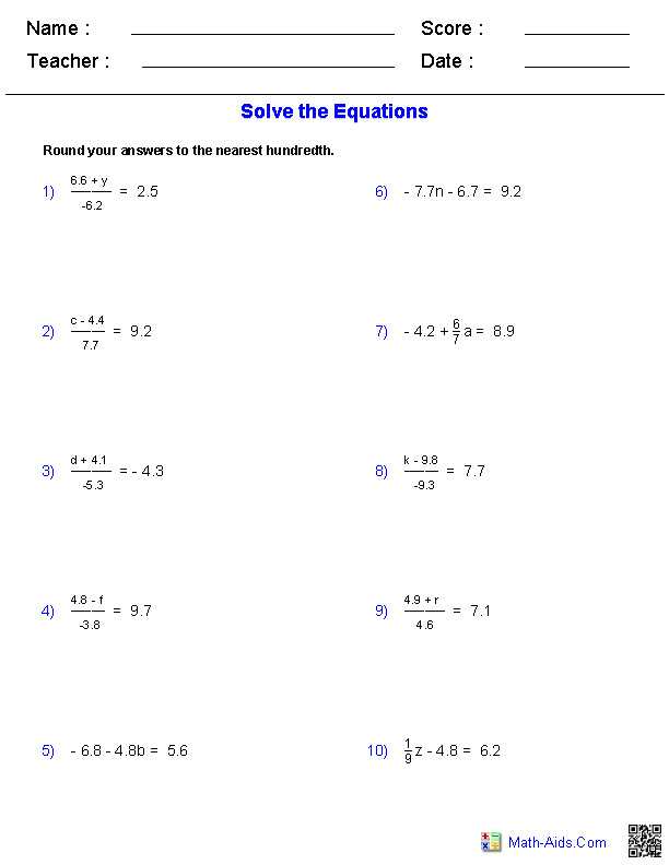 8th Grade Algebra Worksheets and 8th Grade Algebra Worksheets