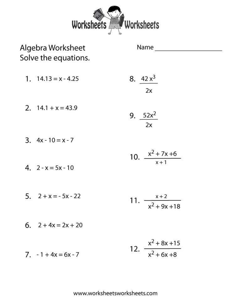 8th Grade Algebra Worksheets with 18 Best Worksheets Images On Pinterest