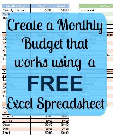 A Monthly Budget Worksheet together with Create A Monthly Bud that Works Using A Free Excel Spreadsheet