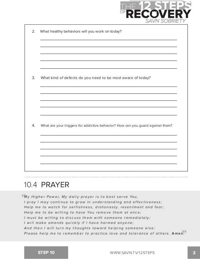 Aa Step Worksheets Step 1 together with the 12 Steps Of Recovery Savn sobriety Workbook