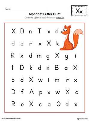 Abc Worksheets for Kindergarten Along with Alphabet Letter Hunt Letter X Worksheet Color