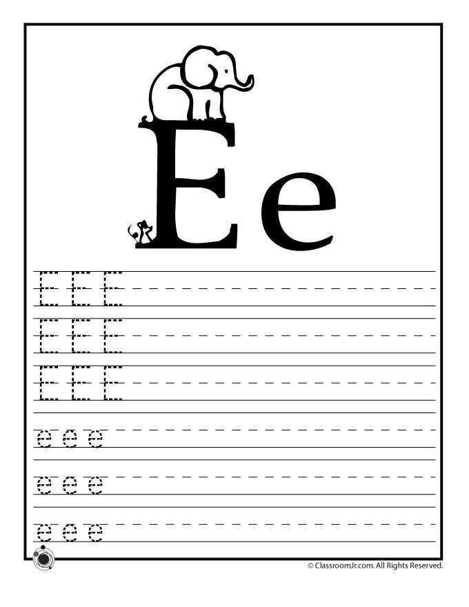 Abc Worksheets for Preschool and Learning Abc S Worksheets Learn Letter E – Classroom Jr