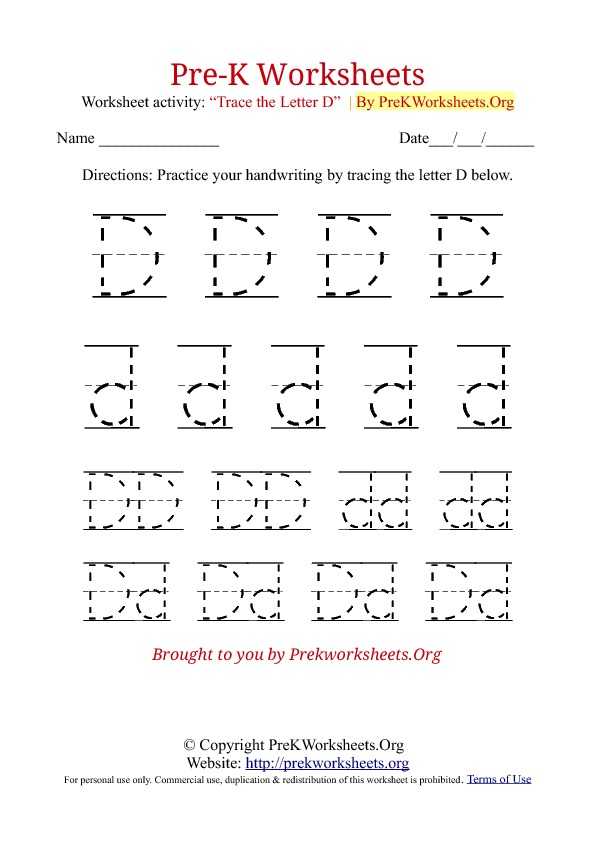 Abc Worksheets for Preschool with Awesome Abc Worksheets Fresh Pre K Tracing Worksheet D Preschool