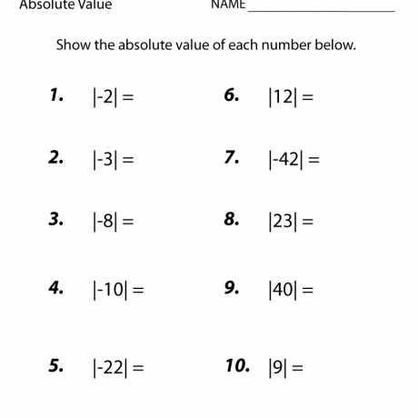 Absolute Value Inequalities Worksheet Answers as Well as Absolute Value Math Worksheets Ged Math Practice Worksheets Test