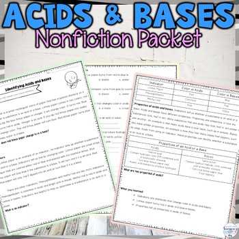 Acids Bases and Ph Worksheet Answers as Well as Acids Bases and the Ph Scale Nonfiction Articles and Activity