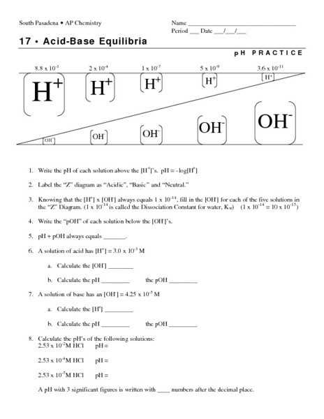 Acids Bases and Ph Worksheet Answers or 25 Unique Acids and Bases Worksheet Chemistry
