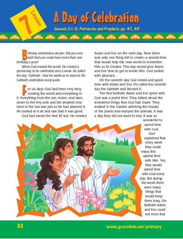 Adam and Eve Worksheets or Lesson 7 Primary Sabbath School