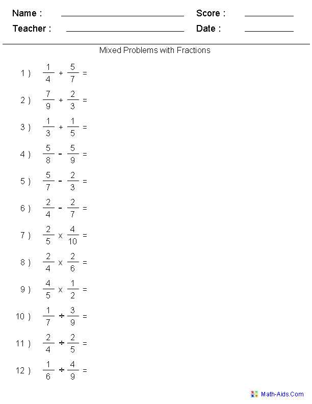 Adding and Subtracting Mixed Numbers Worksheet Pdf Also Mixed Problems Worksheets