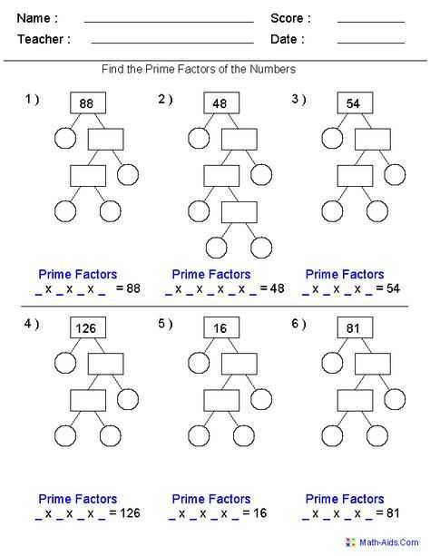 Algebra 1 assignment Factor Each Completely Worksheet Also Prime Factorization Trees Factors Worksheets Use for Homework or In