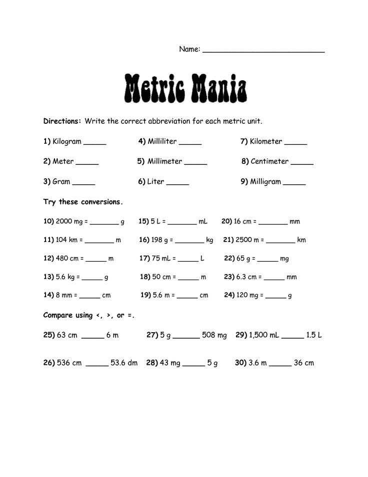 Algebra 1 Unit Conversion Worksheet Answers with 21 Best Megs Metric Conversion Images On Pinterest