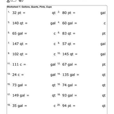 Algebra 1 Unit Conversion Worksheet Answers with Free Measurement Conversion Worksheets Feet and Inches