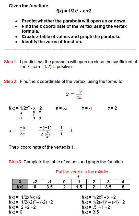 Algebra 2 Worksheets with Answer Key Along with Algebra 2 Chapter 5 Quadratic Functions Answers