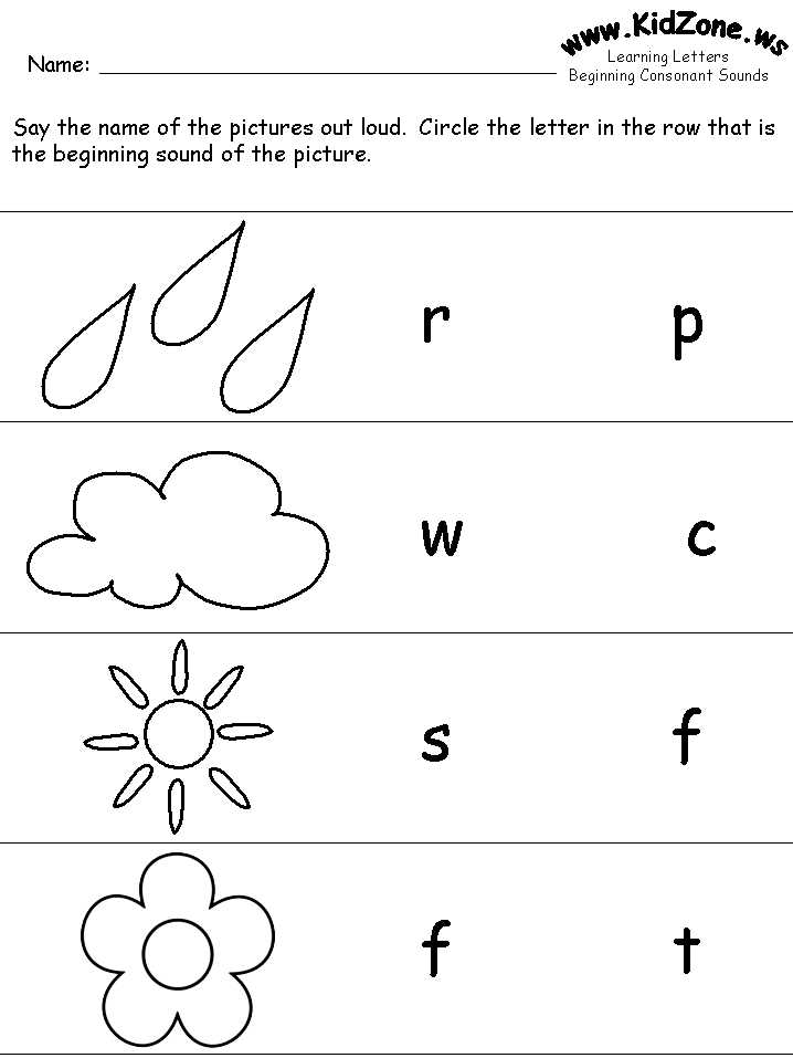 Alphabet Worksheets for Pre K with Learning Letter sounds