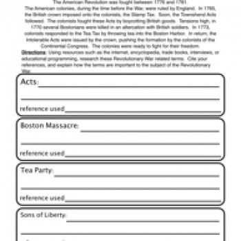 American Revolution Timeline Worksheet and Printables American Revolution Timeline Worksheet American
