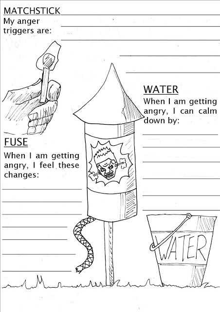 Anger Management Worksheets for Kids Also Firecracker Anger Worksheet Work Stuff Pinterest