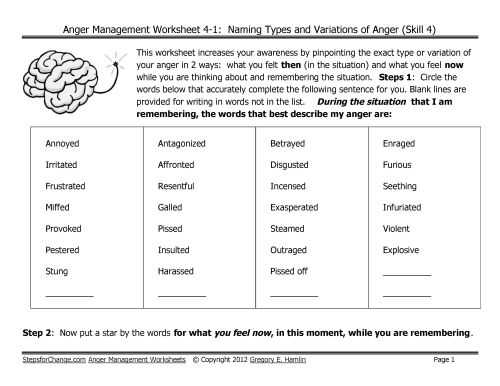Anger Management Worksheets with 341 Best Anger and Behavioral Management Images On Pinterest