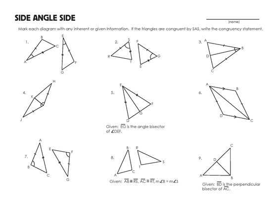 Angle Bisector Worksheet Answer Key Along with Congruent Triangles Worksheet Grade 9 Kidz Activities