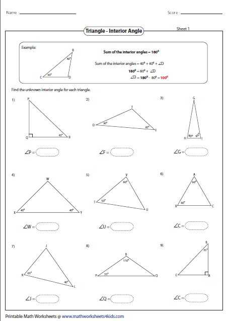 Angles In A Triangle Worksheet Along with 922 Best Geometria Images On Pinterest