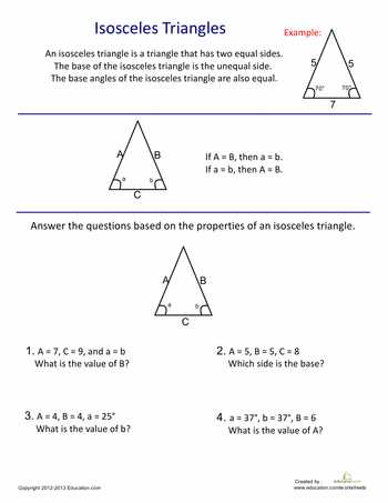 Angles In A Triangle Worksheet Along with Introduction to isosceles Triangles