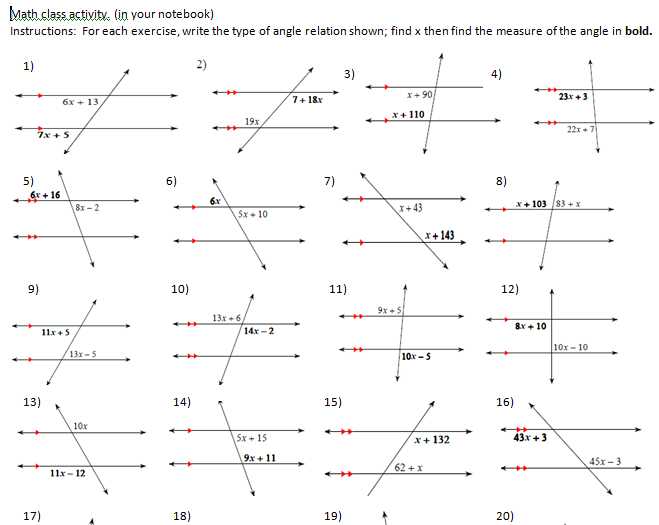 Angles In Transversal Worksheet Answer Key as Well as Worksheets 46 Re Mendations Parallel Lines Cut by A Transversal