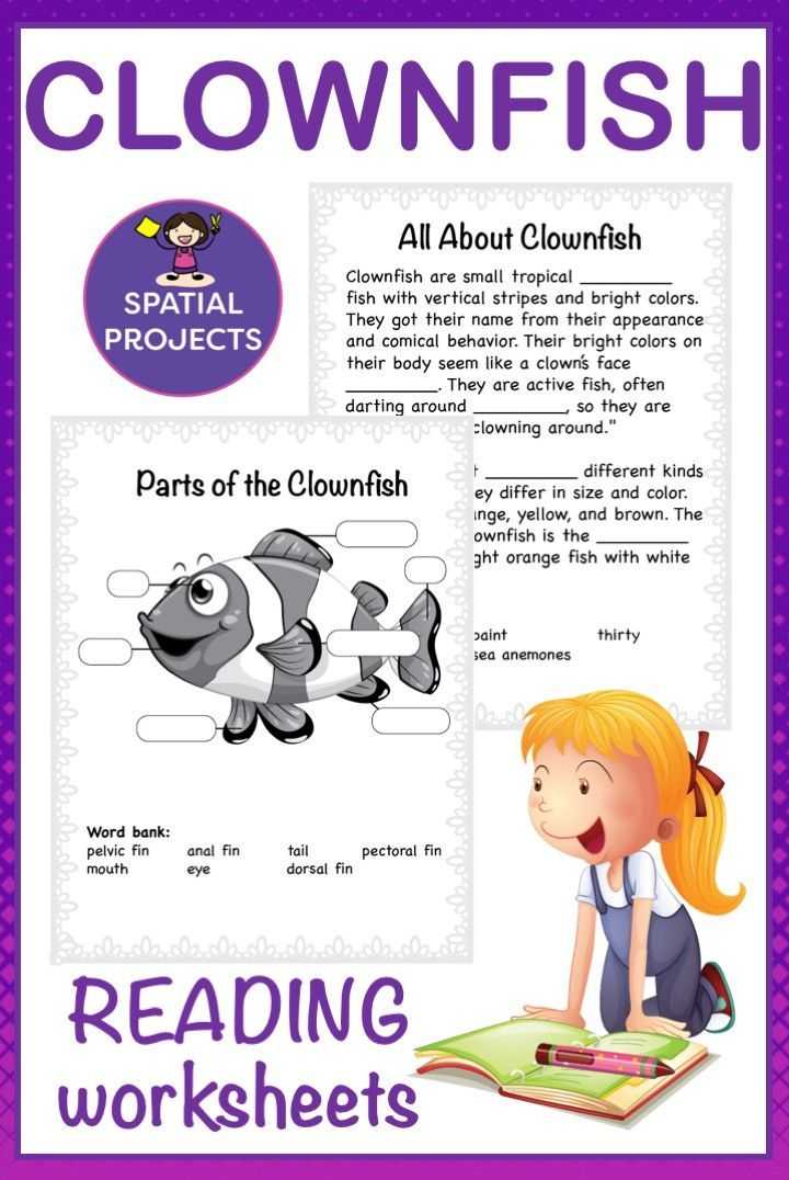 Animal Behavior Worksheet or All About Clownfish Nonfiction Unit