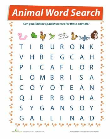 Animals In Spanish Worksheet as Well as 74 Best Animals Los Animales Images On Pinterest