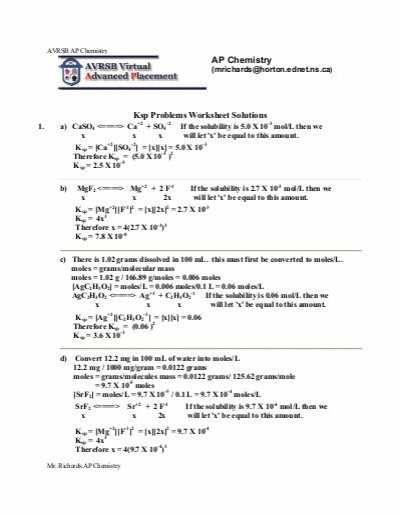 Ap Chemistry Worksheets with Answers Also Ap Unit 1 Worksheet Answers Jensen Chemistry