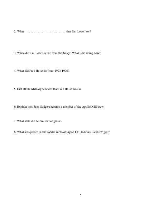 Apollo 13 Movie Worksheet Answers or Following An Example to Write Your Own Expository Essay Apollo 13