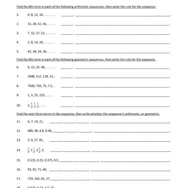 Arithmetic Sequence Worksheet 1 Along with Arithmetic Sequences Worksheet Kidz Activities