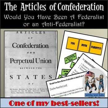 Articles Of Confederation Worksheet Middle School as Well as Articles Of Confederation Lesson Federalist Vs Anti Federalist