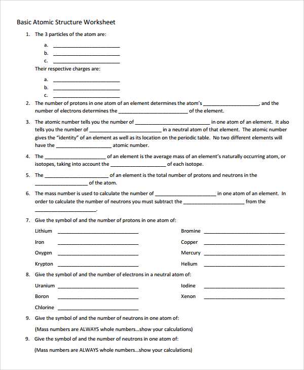 Atomic Mass and atomic Number Worksheet Answers as Well as Worksheets 42 New Basic atomic Structure Worksheet High Definition
