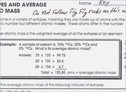 Average atomic Mass Worksheet Show All Work Answer Key Along with isotopes and Average atomic Mass Worksheet – Webmart