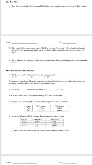 Average atomic Mass Worksheet Show All Work Answer Key and Chemistry Archive February 14 2018