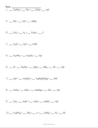 Balancing Chemical Equations Practice Worksheet Answer Key Also 183 Best Physical Science Images On Pinterest